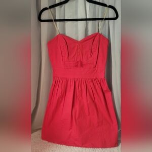 Red Strapless Summer Dress